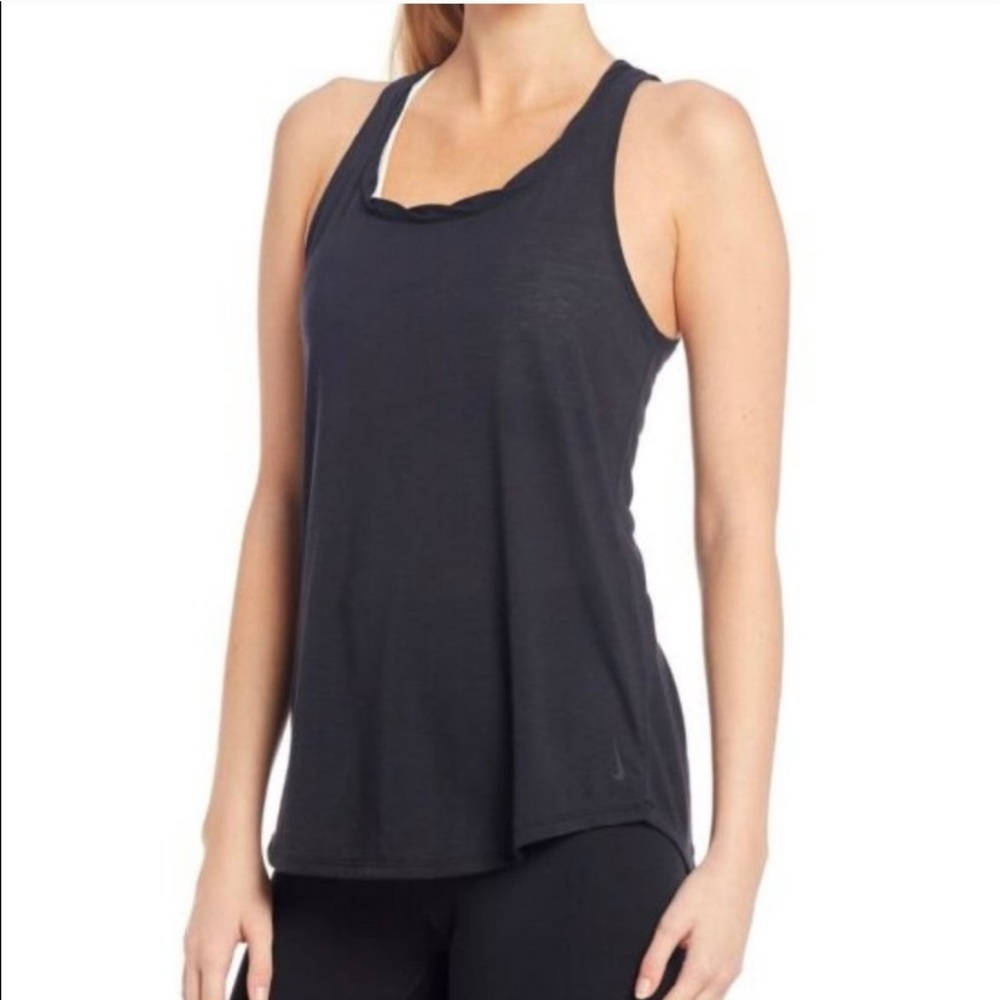 Nike Yoga Black Dri-Fit Twist Training Top